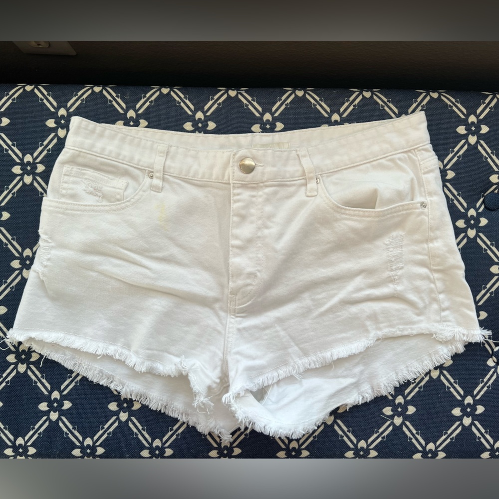 White Jean Shorts